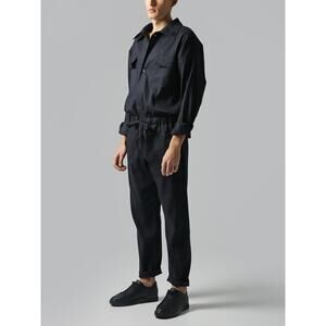 Visaltes Men's Jumpsuit - Linen - Black
